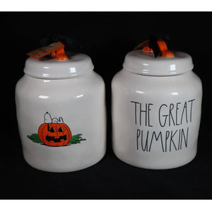 Rae Dunn Peanuts THE GREAT PUMPKIN Snoopy Halloween Canister Cookie Jar NWT